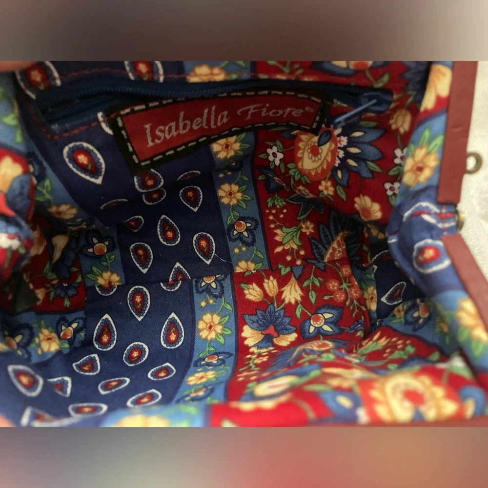 VTG Isabella Fiore Floral Embellished Clutch Bag NEVER USED - Picture 13 of 16